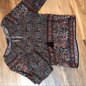 adorable floral american eagle top